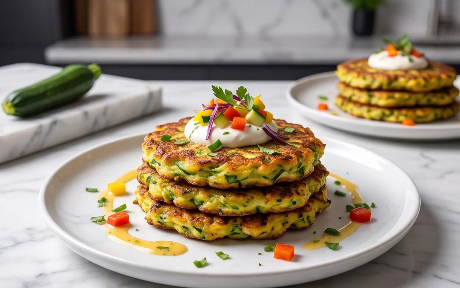Zucchini Puffer: Sommerlich knusprig & einfach.