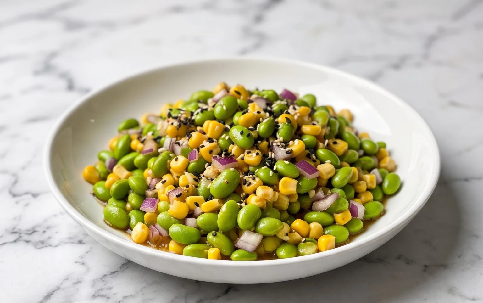 Einfacher Japanischer Edamame Salat: Schnell & Frisch
